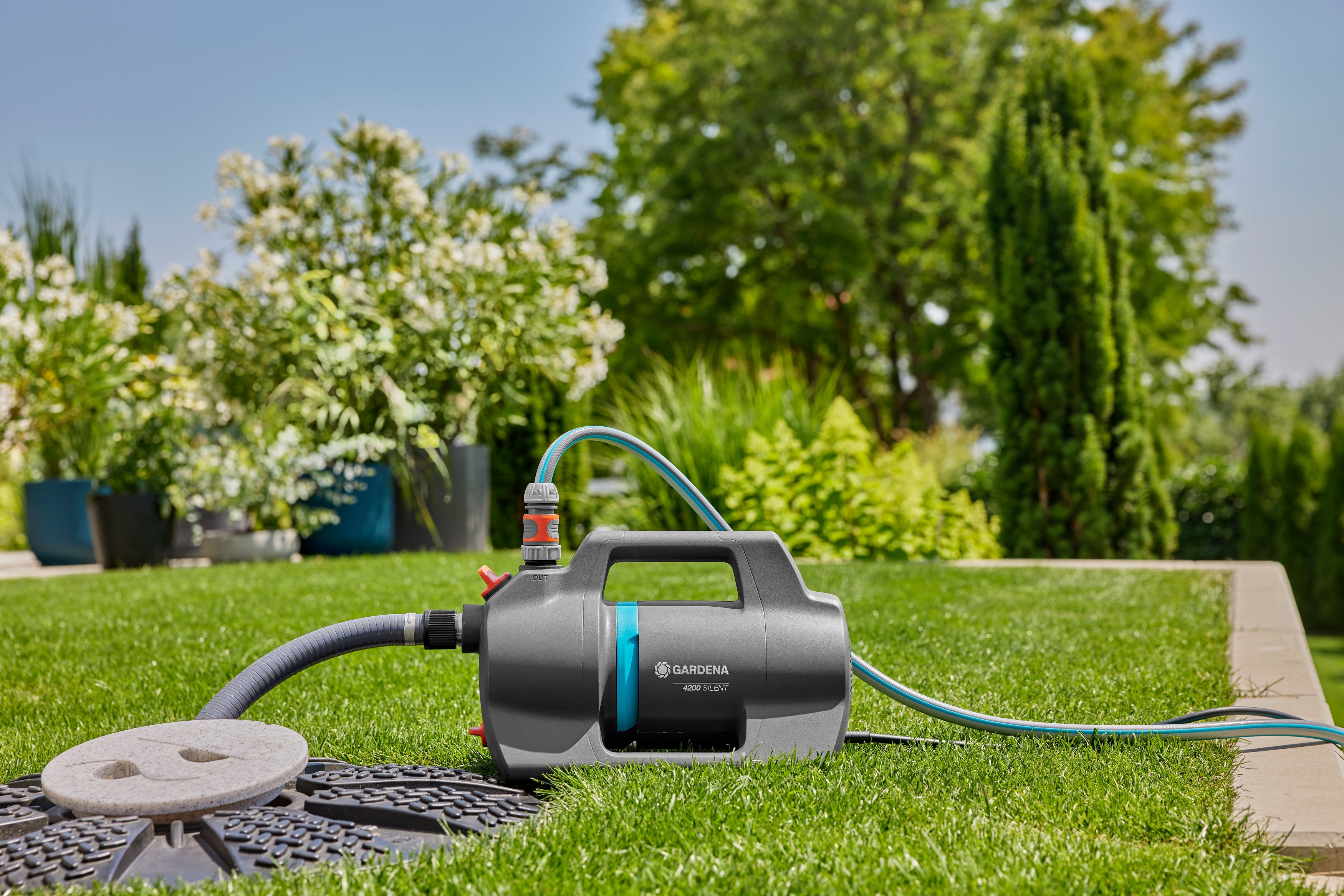 Gardena Gartenpumpe 4200 Silent Set #09055-61.