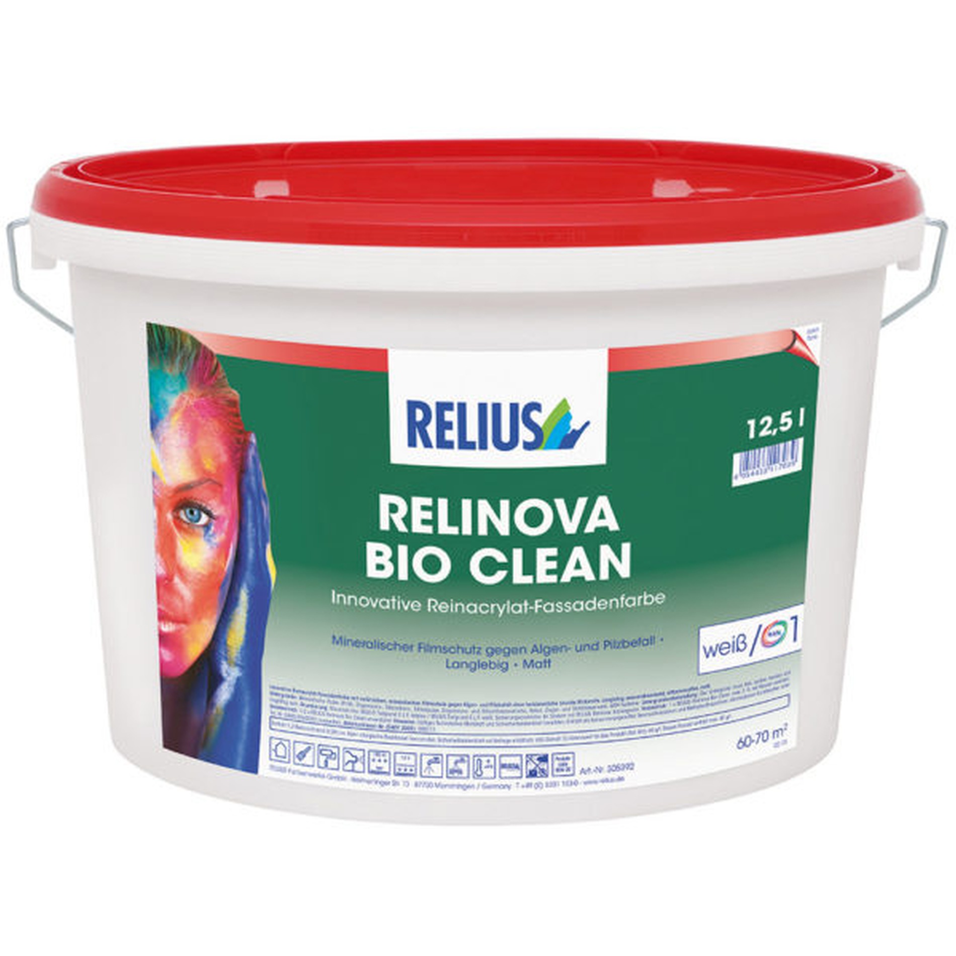 Relius Relinova Bio Clean Fassadenfarbe weiß / Basis 1