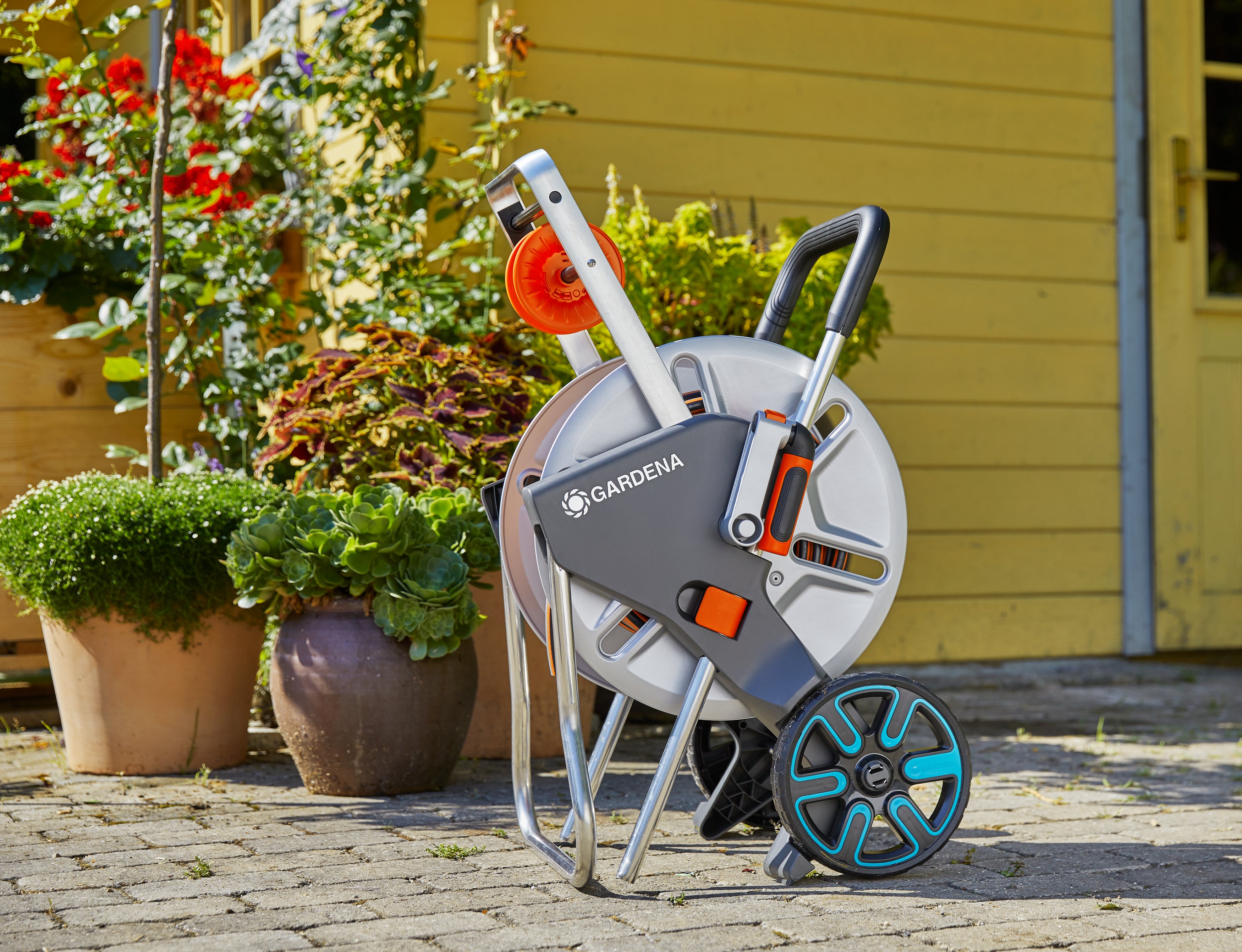 Gardena Schlauchwagen AquaRoll M Easy Metall Set #18547-20.