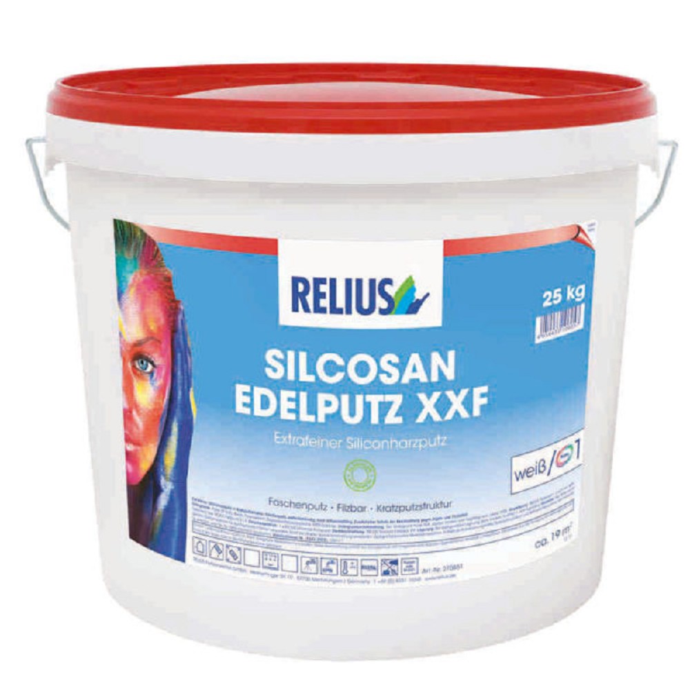 Relius Silcosan Edelputz XXF 1,2 mm weiß / Basis 1 25 kg
