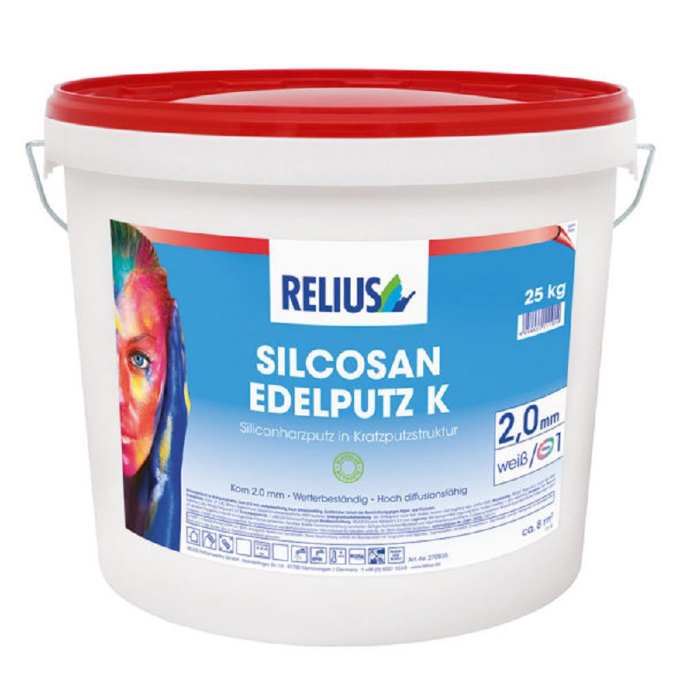 Relius Silcosan Edelputz K 1,5 mm weiß / Basis 1 25 kg