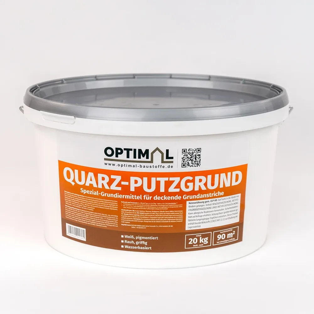 OPTIMAL Putzgrund Quarzgrund Grundierung LF verarbeitungsfertig weißpigmentiert 20 kg
